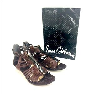 Sam Edelman Dawson Brown Leather Sandals